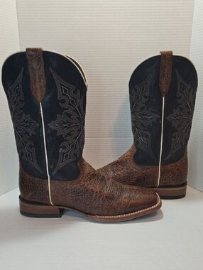 Ariat Men's Circuit Gritty Wild Mud Leather Square Toe Cowboy Boots